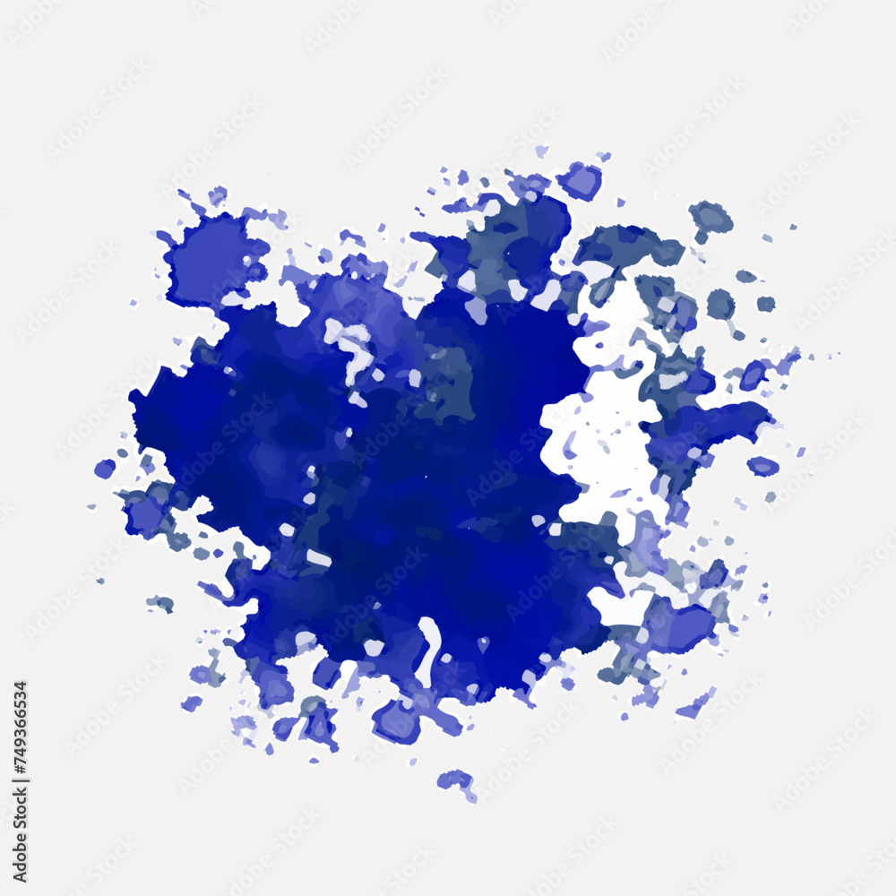 blue ink splashes, blue ink spreaded