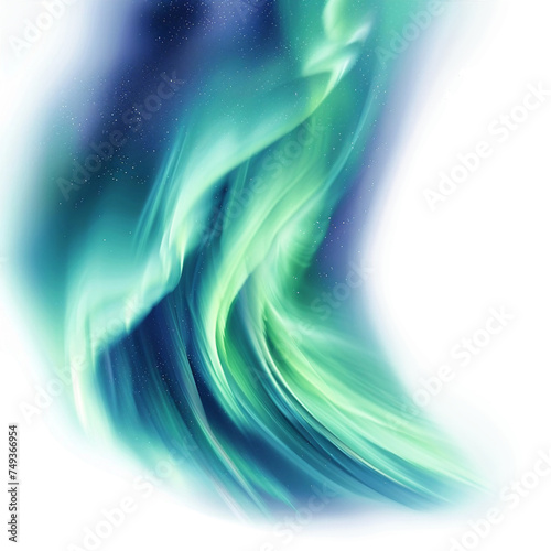 Aurora, transparent background, isolated image, generative AI
