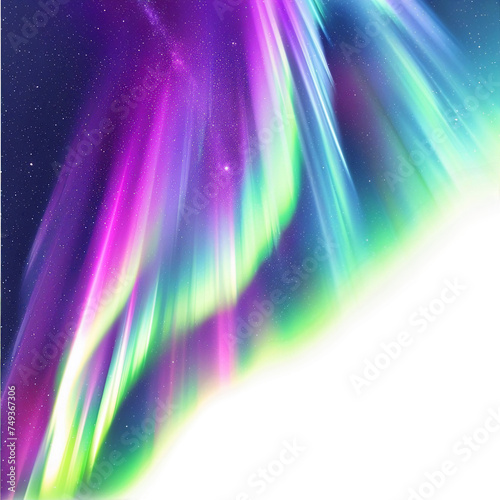 Aurora, transparent background, isolated image, generative AI