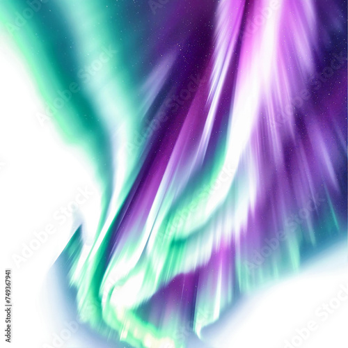 Aurora, transparent background, isolated image, generative AI