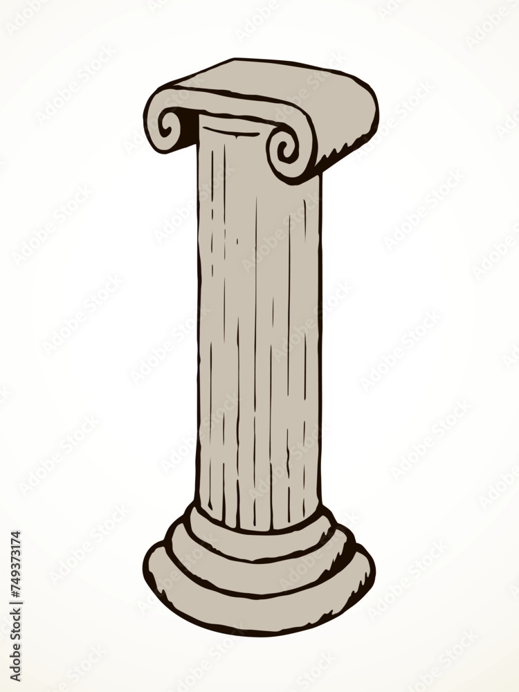 Vector drawing of big pillar Vector drawing of big pillar