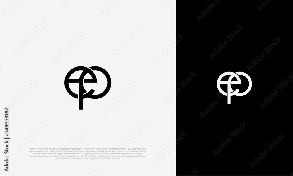 ep lowercase initial letter logo vector design ep lowercase initial letter logo vector design
