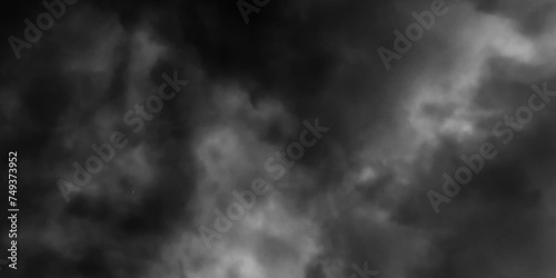 Modern Dark and Dramatic Storm Clouds Area Background. Storm background with gray clouds. Isolated white fog on the black background, smoky effect for photos and artworks. Overlay for photos.