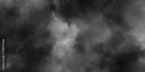 Modern Dark and Dramatic Storm Clouds Area Background. Storm background with gray clouds. Isolated white fog on the black background, smoky effect for photos and artworks. Overlay for photos. photo
