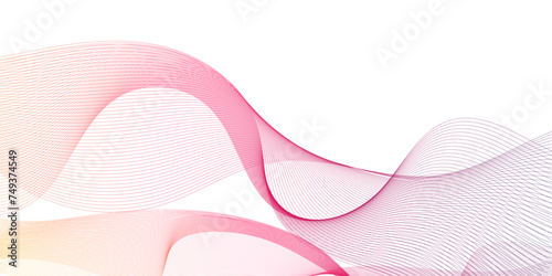 Abstract wave element for design. Stylized line art background. Curved wavy line, smooth stripe. Vector illustration.