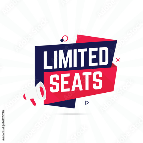 limited seats apply now announcement job vacancy banner vector