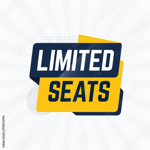 limited seats apply now announcement job vacancy banner vector