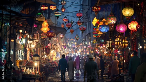 celebration bazaar culture ramadan concept background