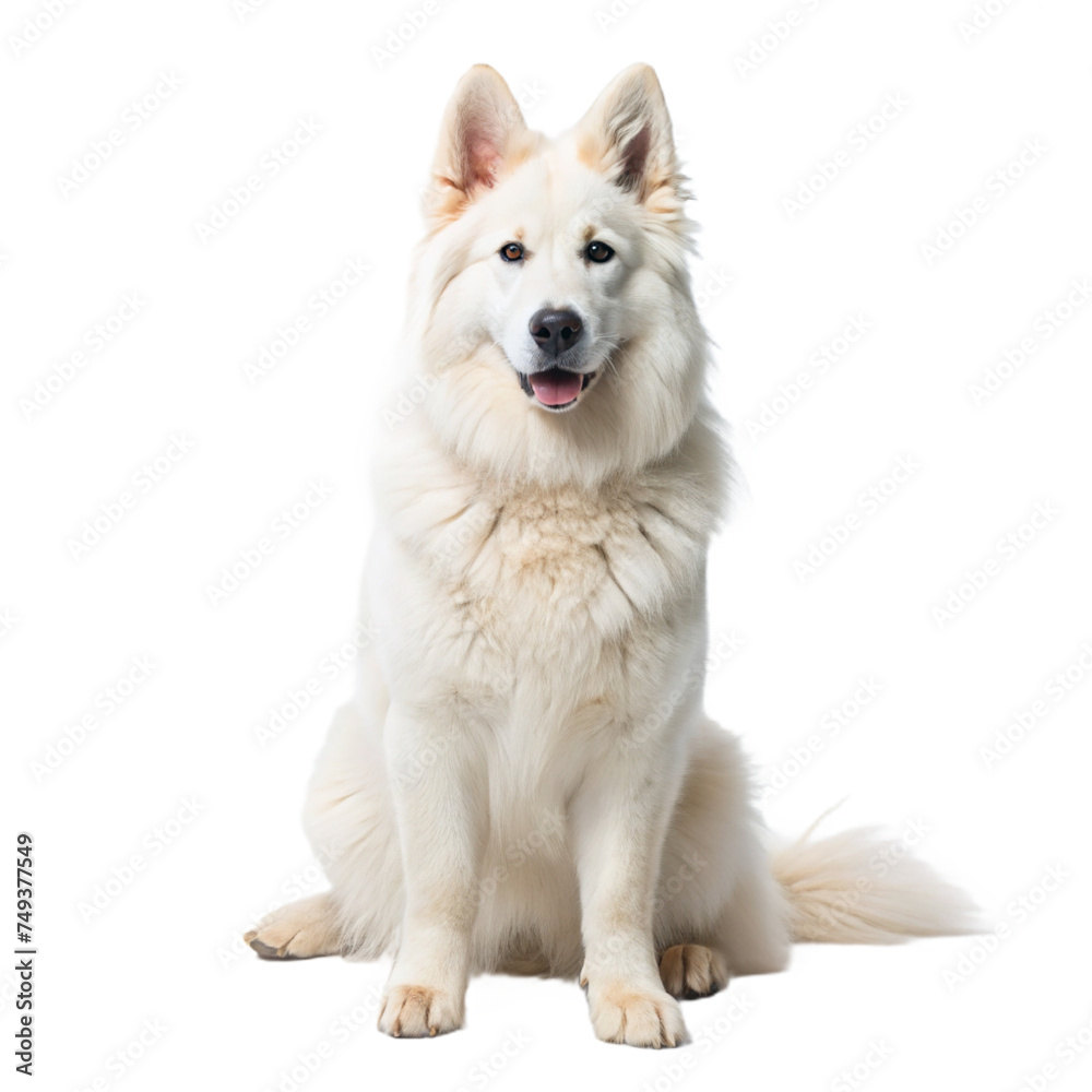 dog isolated white background