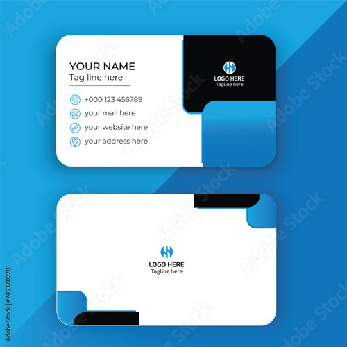 Modern business card. Simple business card design. Creative and elegant business card design. Simple business card template design.