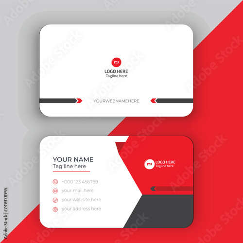 Modern business card. Simple business card design. Creative and elegant business card design. Simple business card template design.