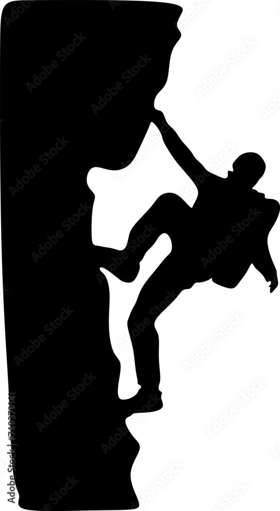 mountain climber silhouette vector illustration mountain climber silhouette vector illustration