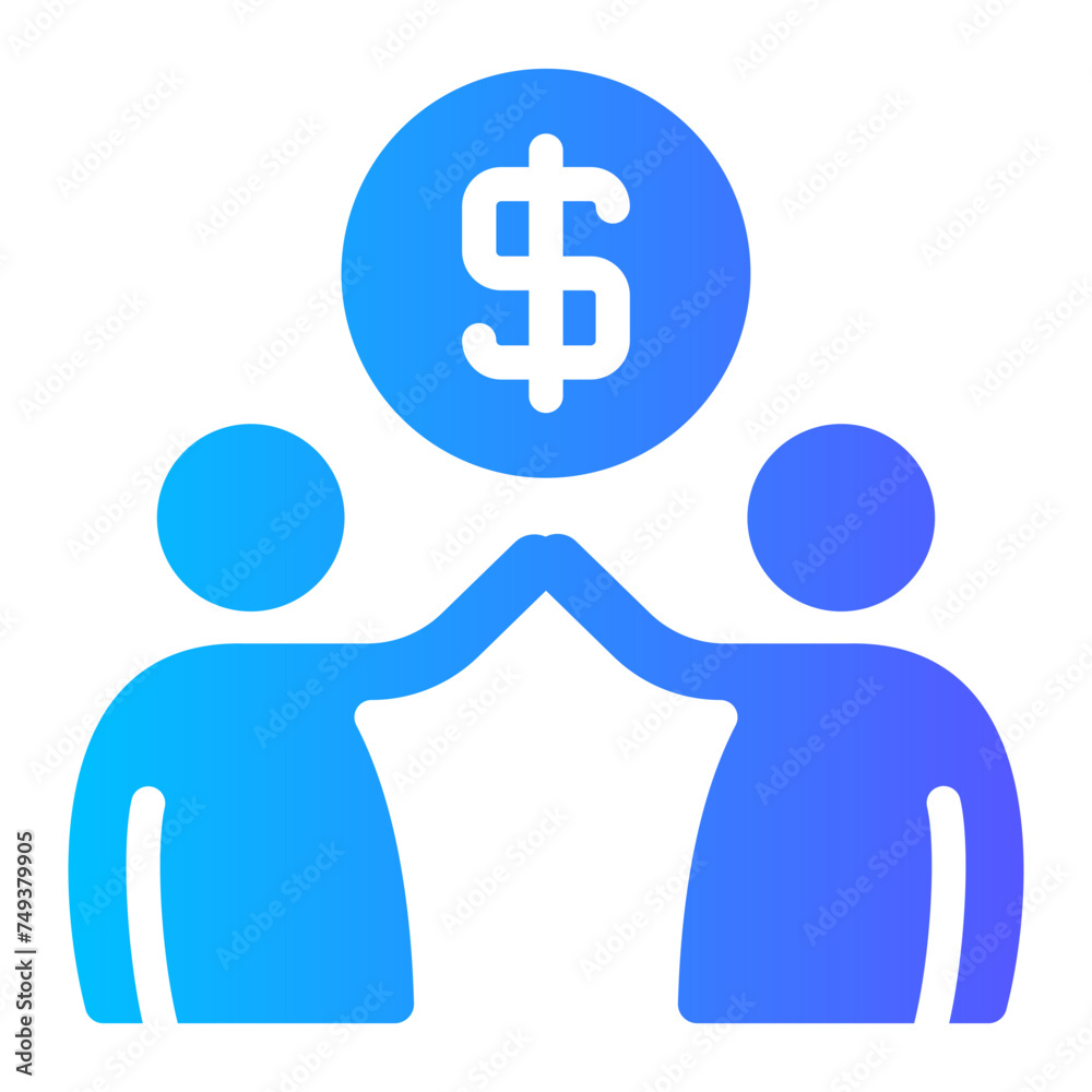 partnership gradient icon partnership gradient icon