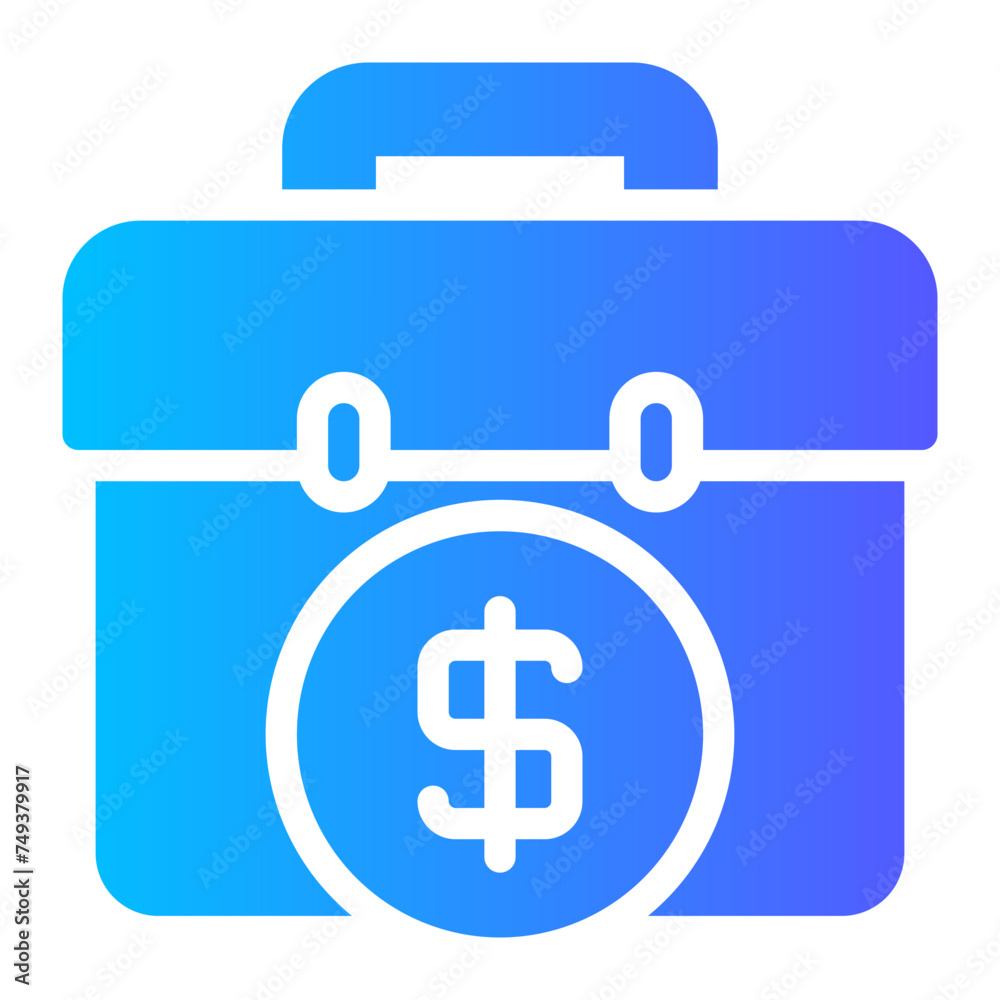 Fototapeta premium suitcase gradient icon