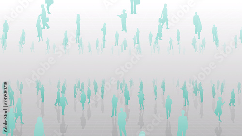 City business person office silhouette concept CG background