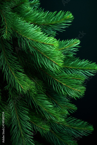 fir-tree green branches close   reated with Generative Ai