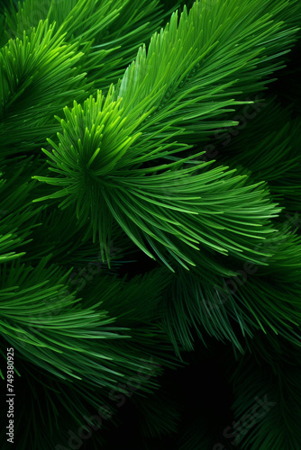 fir-tree green branches close сreated with Generative Ai