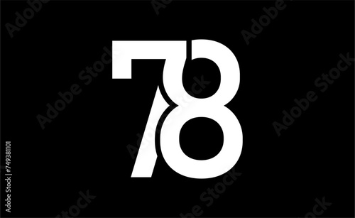78 Letter Initial Logo Design Template Vector Illustration