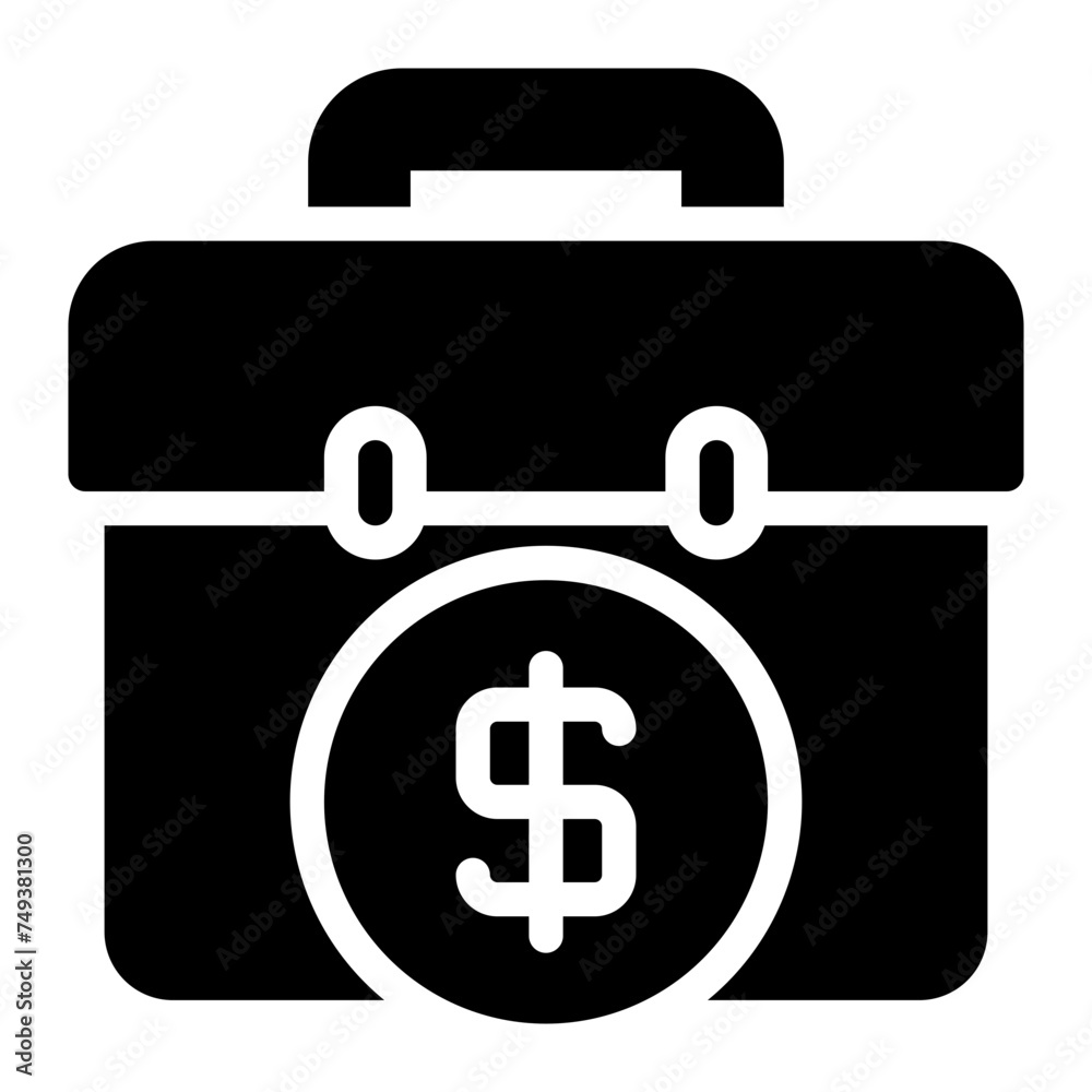 Fototapeta premium suitcase glyph icon