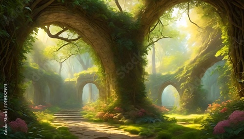 old castle in the forest