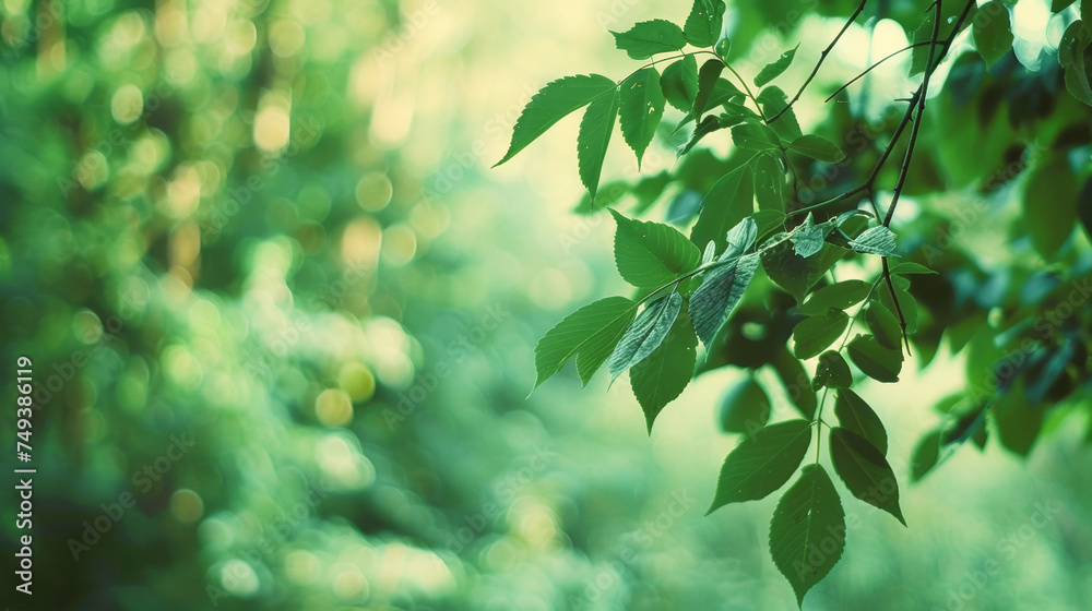 Green leaves over a blurred organic background. Fresh nature concept. Green leaves over a blurred organic background. Fresh nature concept.