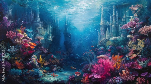 Realism Meets Fantasy Underwater World Where Realism Blends Seamlessly with Fantastical Beauty