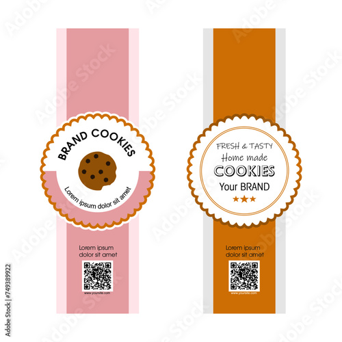 Home made cookies label, sticker label product
