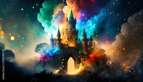 castle in the color smoke