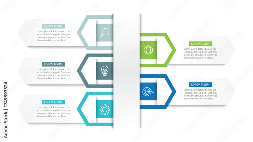 Vector infographic design template with 5 options or steps