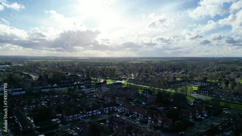 Aerial View of Welwyn Garden City of England United Kingdom photo