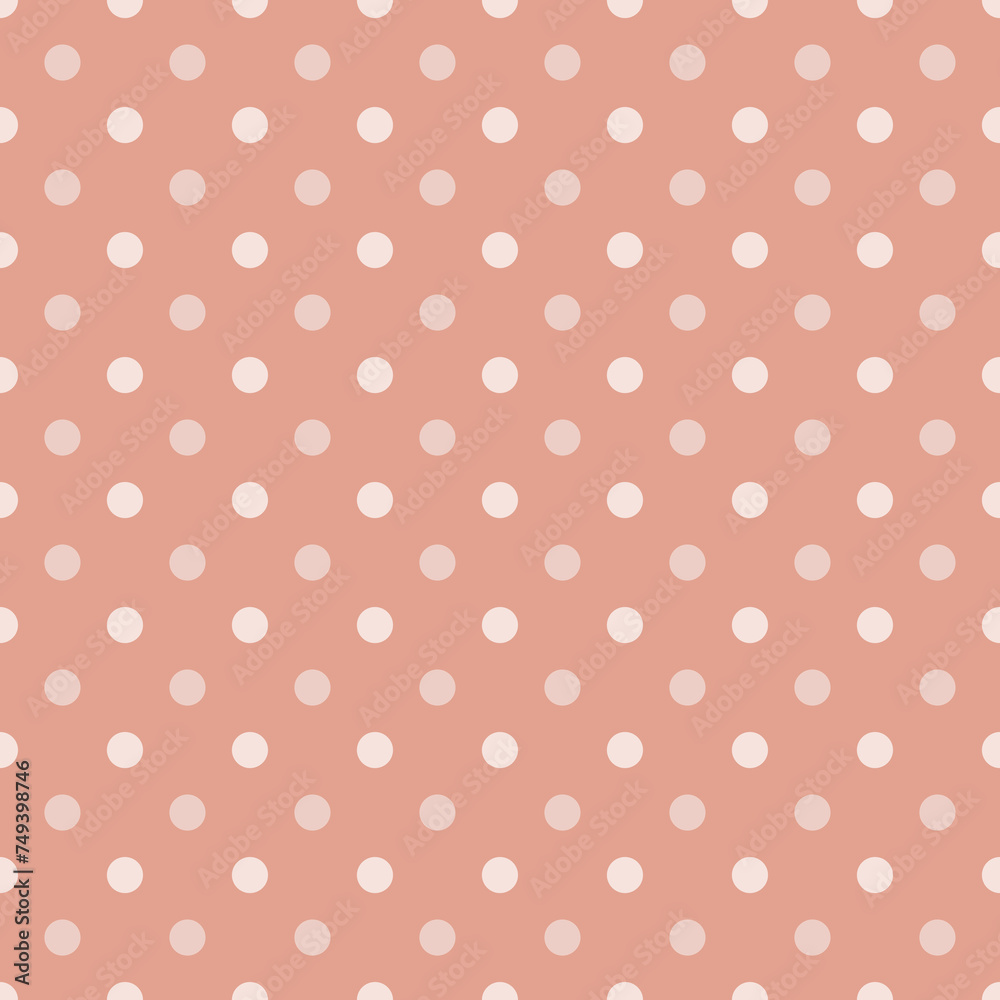 Small peach polka dot seamless pattern background