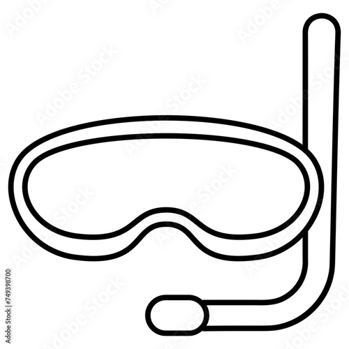 snorkel glasses. dive mask