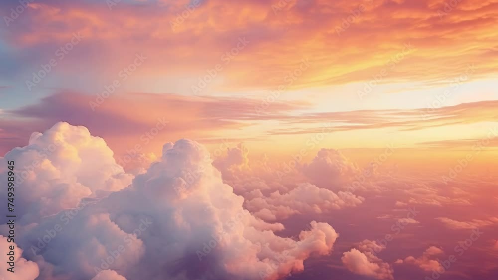 A scenic view of the sky and clouds from an airplane. Ideal for travel and aviation concepts. A scenic view of the sky and clouds from an airplane. Ideal for travel and aviation concepts.