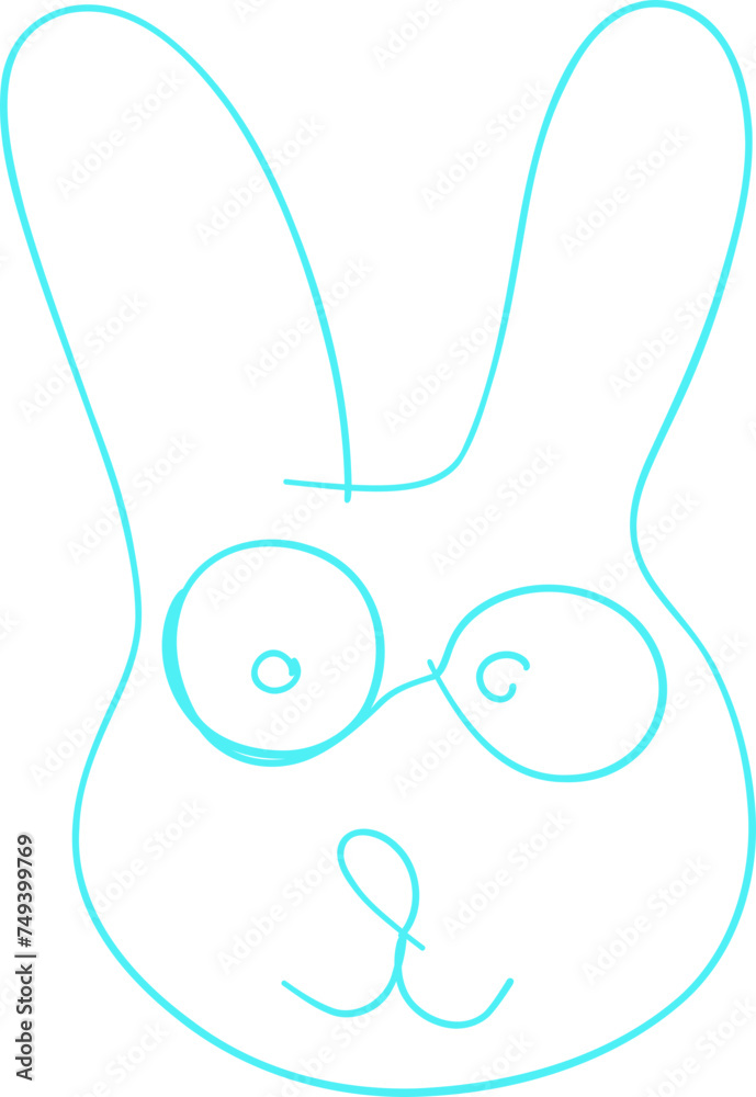Doodle funny rabbit Doodle funny rabbit