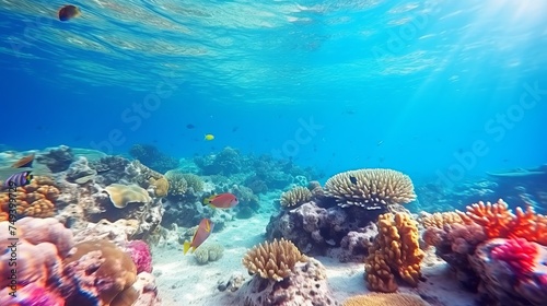 Ocean coral reef underwater. Sea world under water background © Elchin Abilov