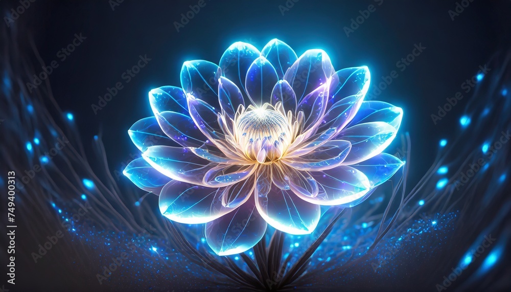 Obraz premium lotus flower in the night