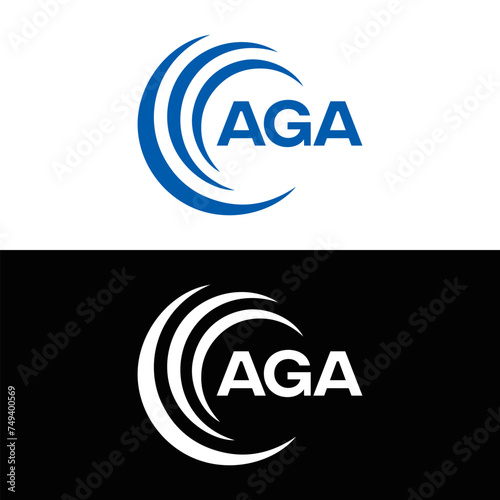 AGA logo. A G A design. White AGA letter. AGA, A G A letter logo design. Initial letter AGA linked circle uppercase monogram logo. A G A letter logo vector design. top logo, Most Recent, Featured, photo