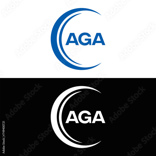 AGA logo. A G A design. White AGA letter. AGA, A G A letter logo design. Initial letter AGA linked circle uppercase monogram logo. A G A letter logo vector design. top logo, Most Recent, Featured, photo