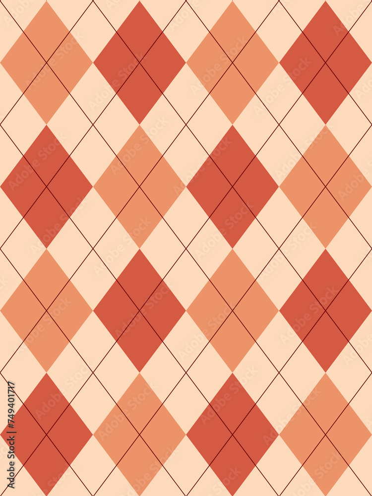 Argyle pattern. Coral. Seamless geometric background for clothing, wrapping paper. Argyle pattern. Coral. Seamless geometric background for clothing, wrapping paper.