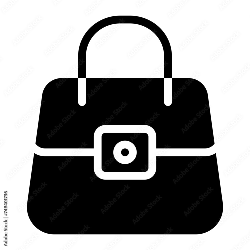 This is the Bag icon from the Shopping icon collection with an Black Fill style