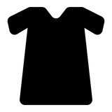 This is the cloth icon from the Shopping icon collection with an Black Fill style