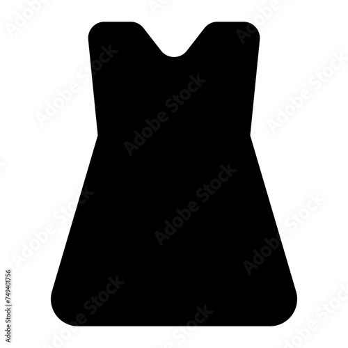 This is the dress icon from the Shopping icon collection with an Black Fill style