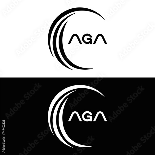 AGA logo. A G A design. White AGA letter. AGA, A G A letter logo design. Initial letter AGA linked circle uppercase monogram logo. A G A letter logo vector design. top logo, Most Recent, Featured, photo