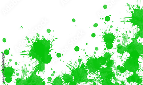Green  paint splatter color