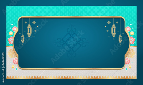Arabic islamic background and banner design