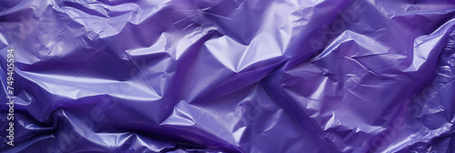Purple crumpled plastic bag texture. Abstract background and texture for design