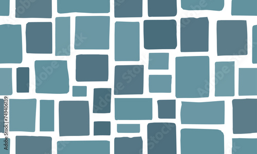 Blue tile wallpaper. Abstract modern design. Vectir. 