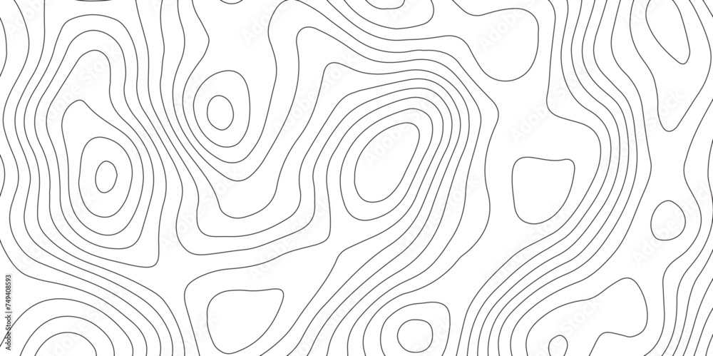 Topographic map background geographic line map with elevation assignments. geographic contour map paper texture. terrain path isolated on a white background retro topographic map. vector illustration. - obrazy, fototapety, plakaty 