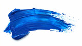 Blue paint brush stroke isolated on white background