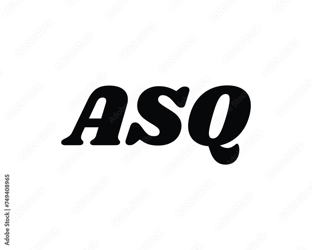 ASQ Logo design vector template